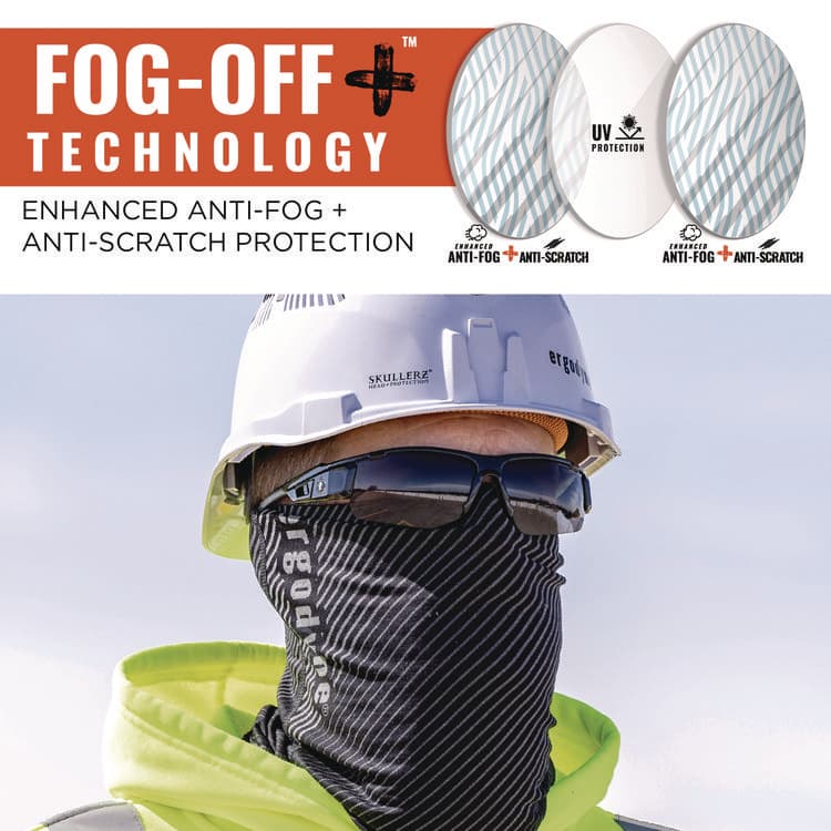 ERGODYNE CORPORATION Skullerz DAGR Anti-Scratch Enhanced Anti-Fog Safety Glasses, Matte Black Half Frame, Smoke Dual Lens (EGO52035) thumbnail 3