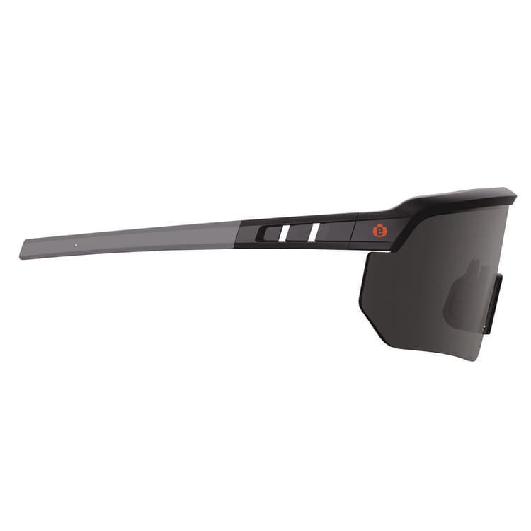 ERGODYNE CORPORATION Skullerz AEGIR Anti-Scratch Enhanced Anti-Fog Safety Glasses, Matte Black Half Frame, Smoke Single Lens (EGO55006) thumbnail 2