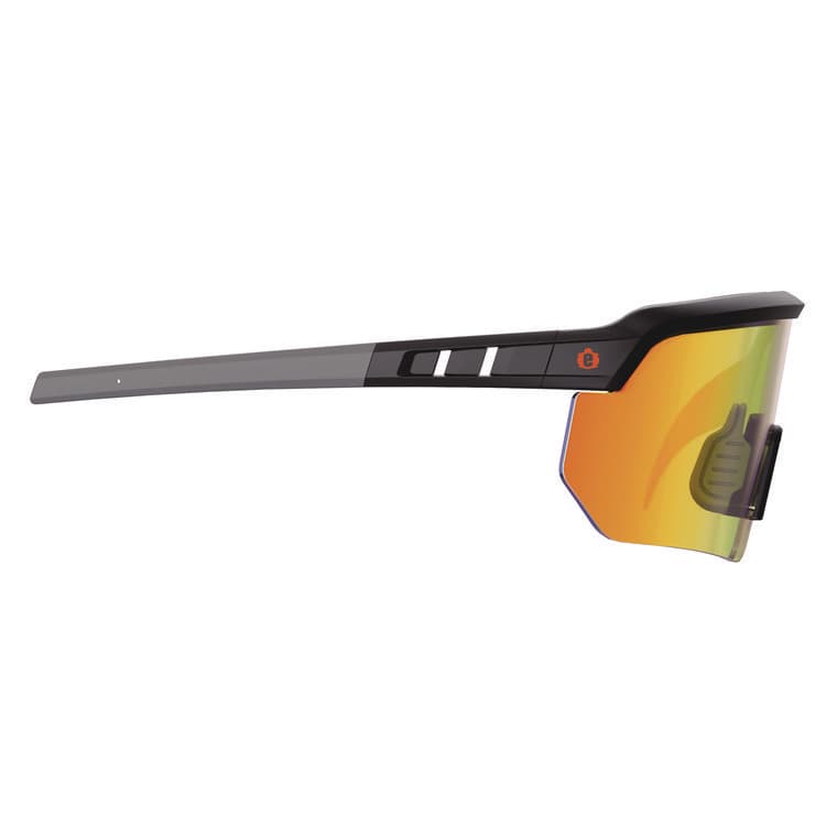 ERGODYNE CORPORATION Skullerz AEGIR Safety Glasses, Matte Black Half Frame, Mirrored Orange Single Lens (EGO55009) thumbnail 3
