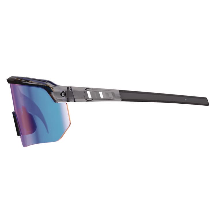 ERGODYNE CORPORATION Skullerz AEGIR Safety Glasses, Clear Smoke Half Frame, Mirrored Blue Single Lens (EGO55011) thumbnail 4