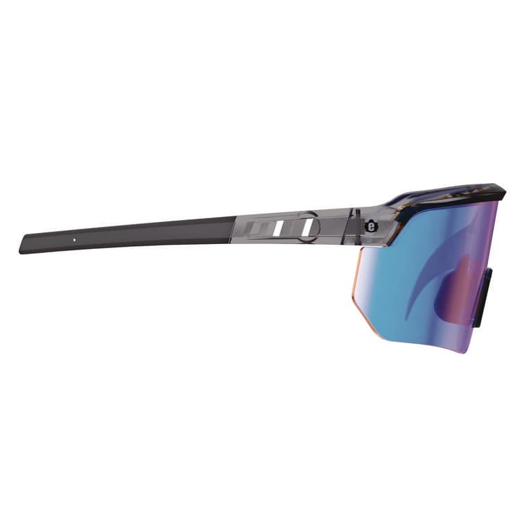 ERGODYNE CORPORATION Skullerz AEGIR Anti-Scratch Enhanced Anti-Fog Safety Glasses, Clear Smoke Half Frame, Mirrored Blue Single Lens (EGO55012) thumbnail 4