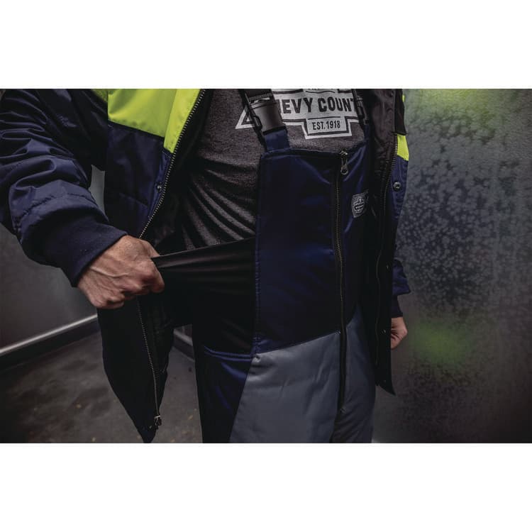 ERGODYNE CORPORATION N-Ferno 6477 Insulated Cooler Bib Overall, 3X-Large, Navy (EGO41267) thumbnail 3
