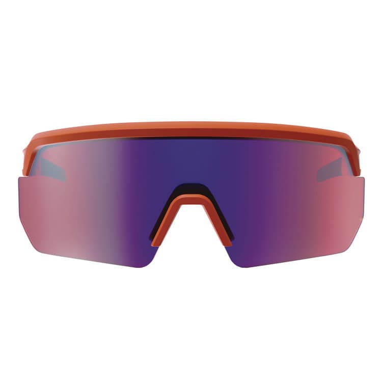 ERGODYNE CORPORATION Skullerz AEGIR Anti-Scratch Enhanced Anti-Fog Safety Glasses, Orange Half Frame, Mirrored Purple Single Lens (EGO55020) thumbnail 2