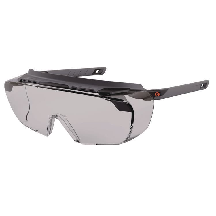 ERGODYNE CORPORATION Skullerz OSMIN Safety Glasses, Matte Black Half Frame OTG, Clear Single I/O Lens (EGO55103)