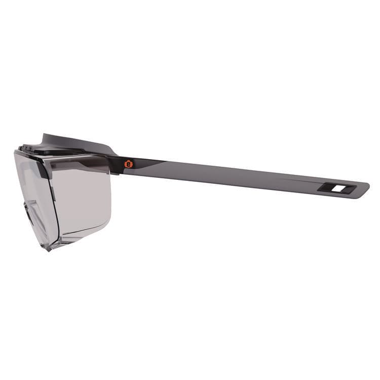 ERGODYNE CORPORATION Skullerz OSMIN Anti-Scratch Enhanced Anti-Fog Safety Glasses, Matte Black Half Frame OTG, Clear Single I/O Lens (EGO55104) thumbnail 3