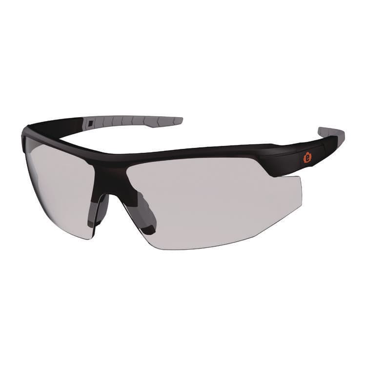 ERGODYNE CORPORATION Skullerz SKOLL Anti-Scratch Enhanced Anti-Fog Safety Glasses, Matte Black Half Frame, Clear Single I/O Lens (EGO59085)