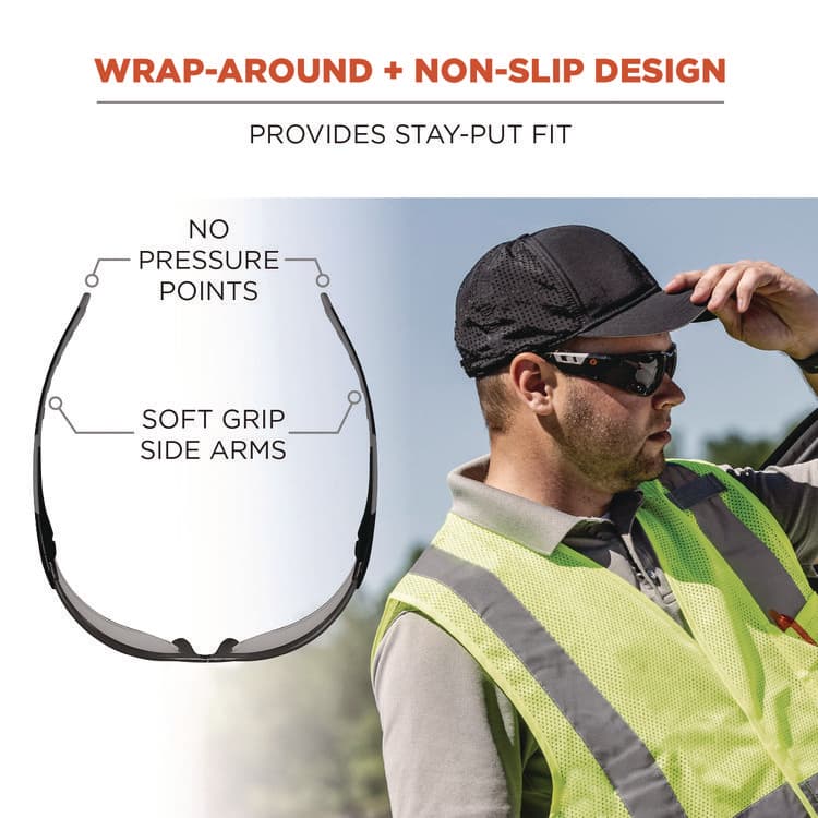 ERGODYNE CORPORATION Skullerz SAGA Anti-Scratch Enhanced Anti-Fog Safety Glasses, Frameless, Clear Single I/O Lens (EGO59185) thumbnail 4