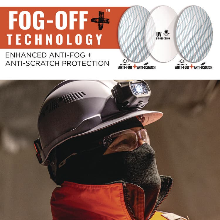 ERGODYNE CORPORATION Skullerz VALI Anti-Scratch Enhanced Anti-Fog Safety Glasses, Frameless, Clear Single I/O Lens (EGO59285) thumbnail 3