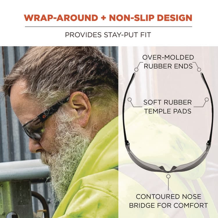 ERGODYNE CORPORATION Skullerz VALI Anti-Scratch Enhanced Anti-Fog Safety Glasses, Frameless, Clear Single I/O Lens (EGO59285) thumbnail 4