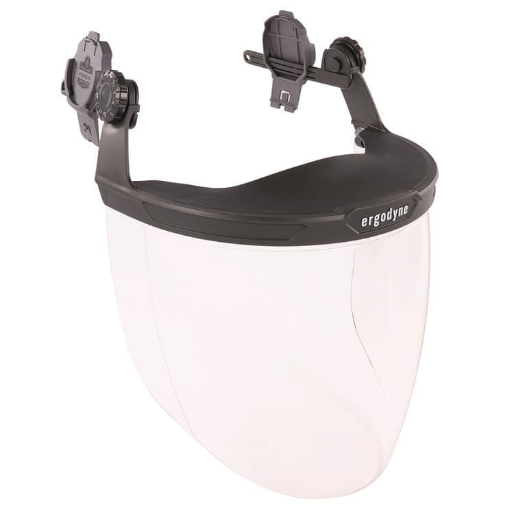 ERGODYNE CORPORATION Skullerz 8994 Anti-Scratch/Anti-Fog Hard Hat Face Shield, Cap-Style/Safety Helmet Adapter, Clear Lens (EGO60243)