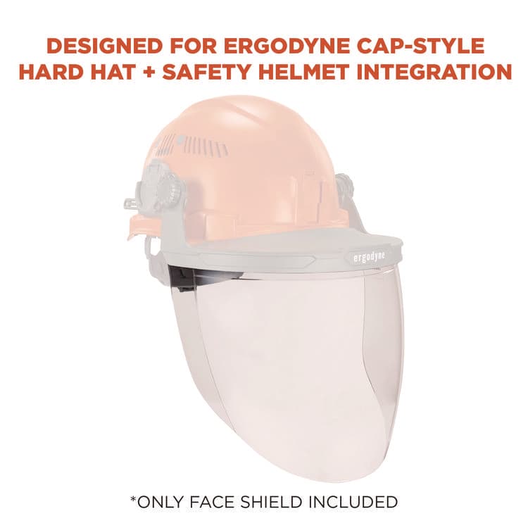 ERGODYNE CORPORATION Skullerz 8997 Anti-Scratch/Anti-Fog Face Shield Replacement, Cap-Style/Safety Helmet, Clear Lens (EGO60249) thumbnail 2