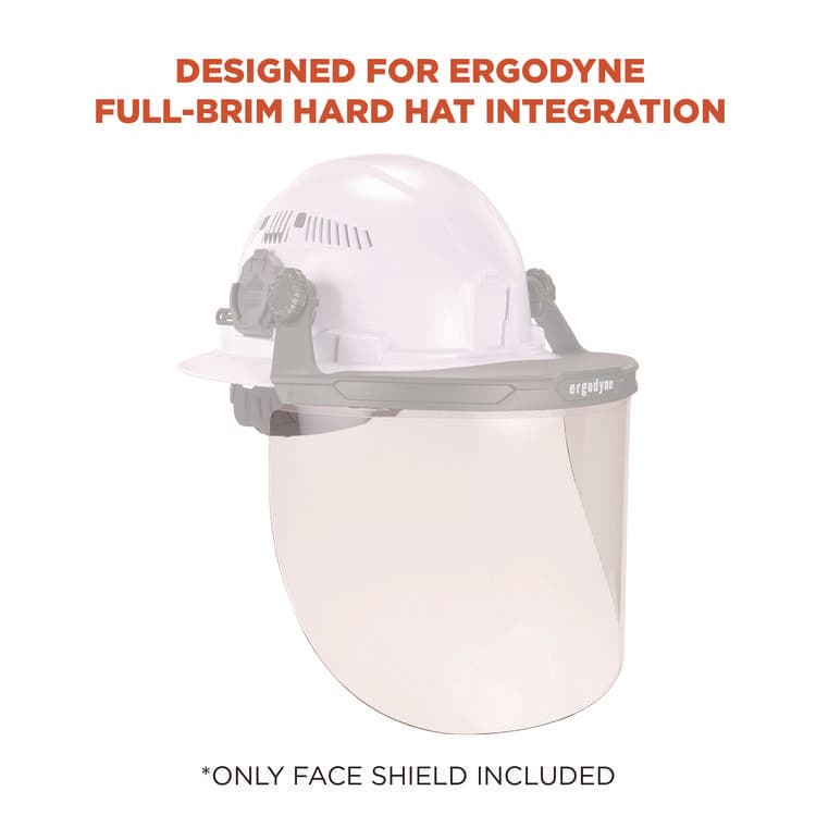 ERGODYNE CORPORATION Skullerz 8998 Anti-Scratch/Anti-Fog Face Shield Replacement for Full Brim Hard Hat, Clear Lens (EGO60251) thumbnail 2