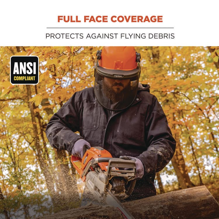 ERGODYNE CORPORATION Skullerz 8999 Mesh Face Shield Replacement for Hard Hat and Safety Helmet, Black (EGO60253) thumbnail 3