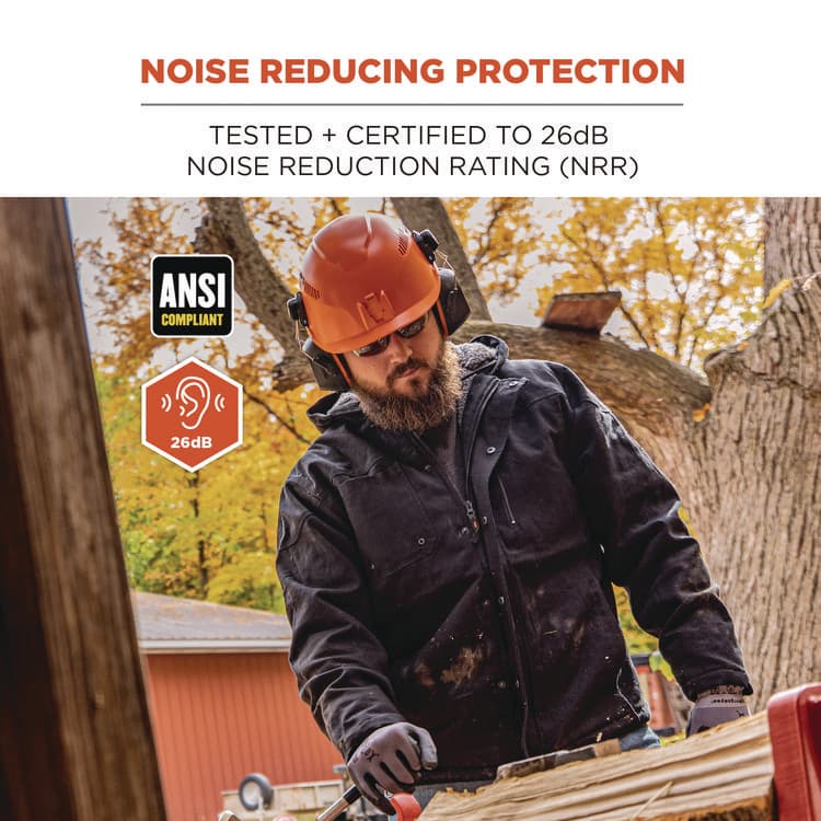 ERGODYNE CORPORATION Skullerz 8880 NRR 26dB Hard Hat Mounted Earmuffs, Cap-Style, Gray (EGO60258) thumbnail 3