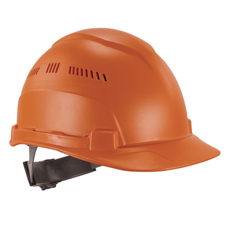 ERGODYNE CORPORATION Skullerz 8966 Class C Lightweight CapStyle Hard Hat, Adjustable Venting, 6-Point Rachet Suspension, Orange (EGO60270)