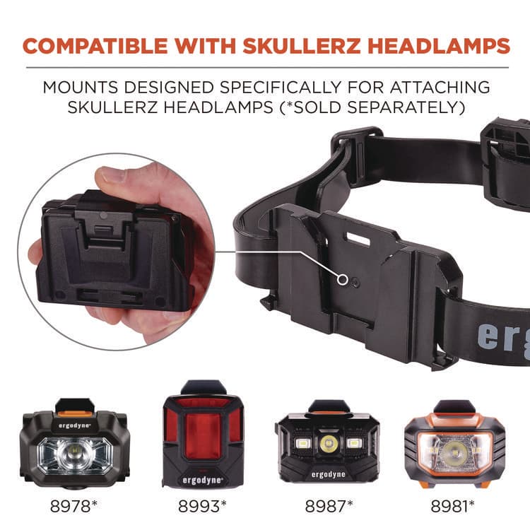 ERGODYNE CORPORATION Skullerz 8979 Headband Light Mount with Silicone Strap (EGO60291) thumbnail 3