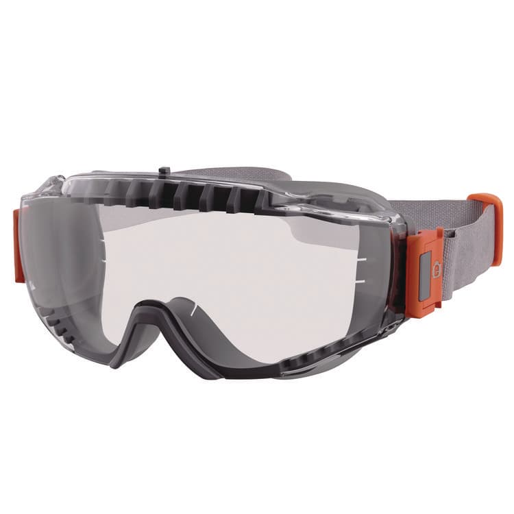 ERGODYNE CORPORATION Skullerz MODI OTG Anti-Scratch and Enhanced Anti-Fog Safety Goggles with Neoprene Strap, Clear Lens (EGO60302)