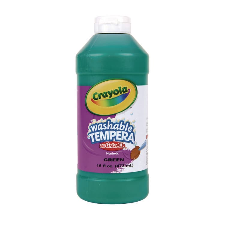 BINNEY & SMITH / CRAYOLA Artista II Washable Tempera Paint, Green, 16 oz Bottle (CYO543115044)