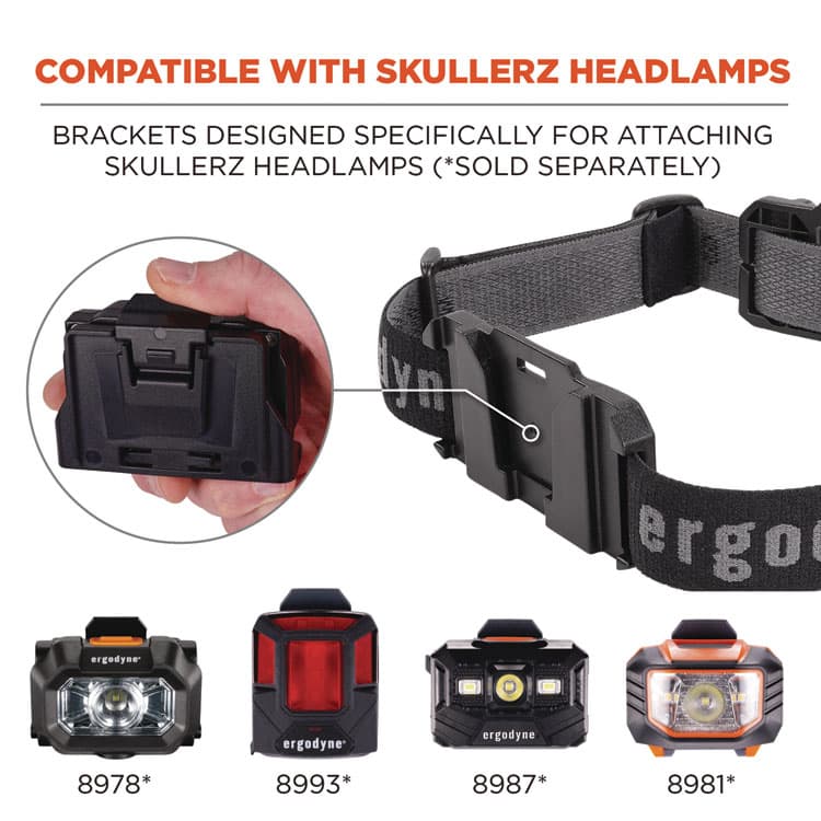 ERGODYNE CORPORATION Skullerz 8980 Headband Light Mount with Fabric Strap (EGO60292) thumbnail 3
