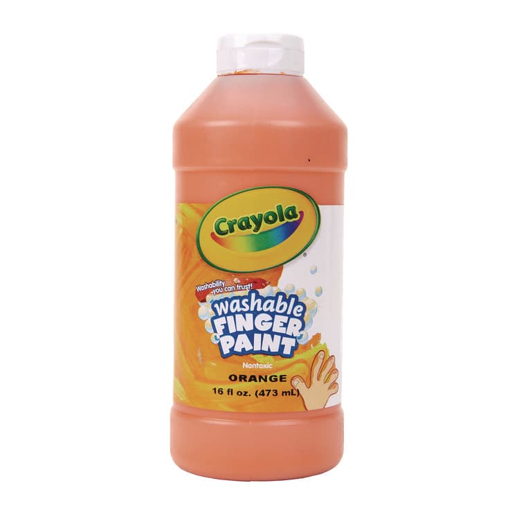 BINNEY & SMITH / CRAYOLA Washable Fingerpaint, Orange, 16 oz Bottle (CYO551316036)
