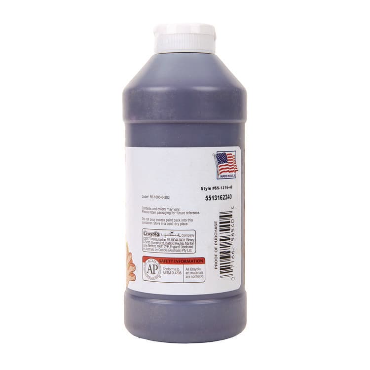 BINNEY & SMITH / CRAYOLA Washable Fingerpaint, Violet, 16 oz Bottle (CYO551316040) thumbnail 2