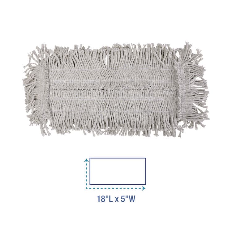 BOARDWALK Disposable Dust Mop Head, Cotton, 18w x 5d (BWK1618) thumbnail 3