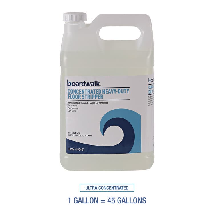 BOARDWALK Concentrated Heavy-Duty Floor Stripper, Unscented, 1 gal Bottle, 4/Carton (BWK4404ST) thumbnail 3
