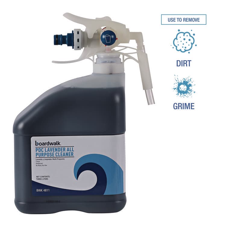 BOARDWALK PDC All Purpose Cleaner, Lavender Scent, 3 L Bottle, 2/Carton (BWK4811) thumbnail 3