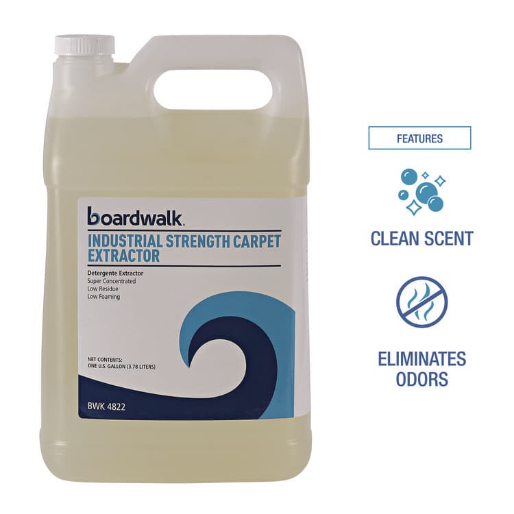 BOARDWALK Industrial Strength Carpet Extractor, Clean Scent, 1 gal Bottle, 4/Carton (BWK4822) thumbnail 3