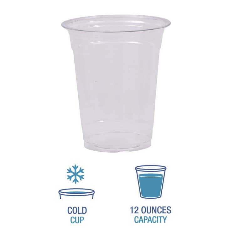 BOARDWALK Clear Plastic PET Cups, 12 oz, 50/Sleeve, 20 Sleeves/Carton (BWKPET12) thumbnail 2