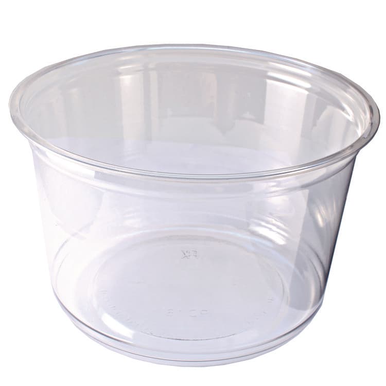 FABRI-KAL Recycleware Round Deli Container, 16 oz, 4.6" Diameter x 3" h, Clear, Plastic, 500/Carton (FABRD16)
