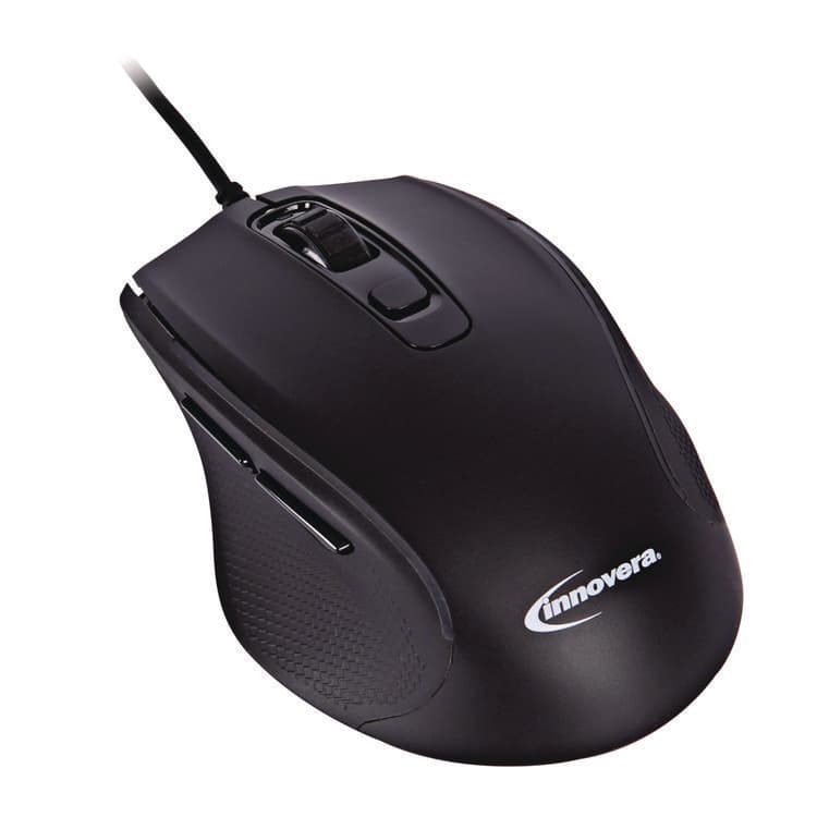 INNOVERA Full-Size Wired Optical Mouse, USB 2.0, Right Hand Use, Black (IVR61014)