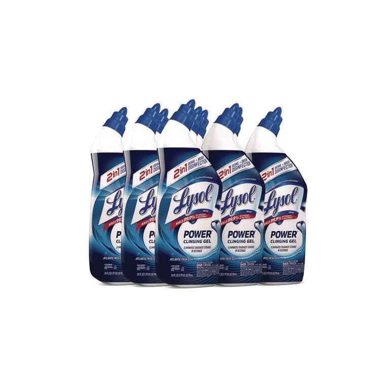 RECKITT BENCKISER Disinfectant Toilet Bowl Cleaner, Atlantic Fresh, 24 oz Bottle, 9/Carton (RAC98012)