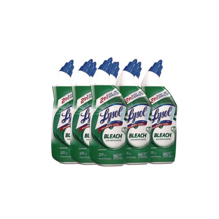 RECKITT BENCKISER Disinfectant Toilet Bowl Cleaner with Bleach, 24 oz, 9/Carton (RAC98014)
