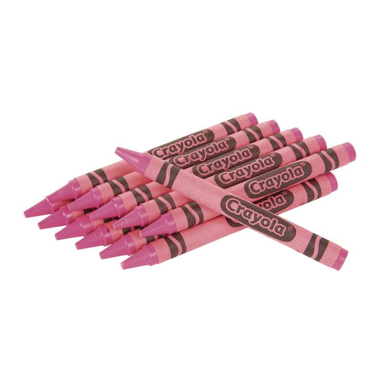 BINNEY & SMITH / CRAYOLA Bulk Crayons, Regular Size, 0.31" x 3.63", Carnation Pink, 12/Box (CYO520836010) thumbnail 4