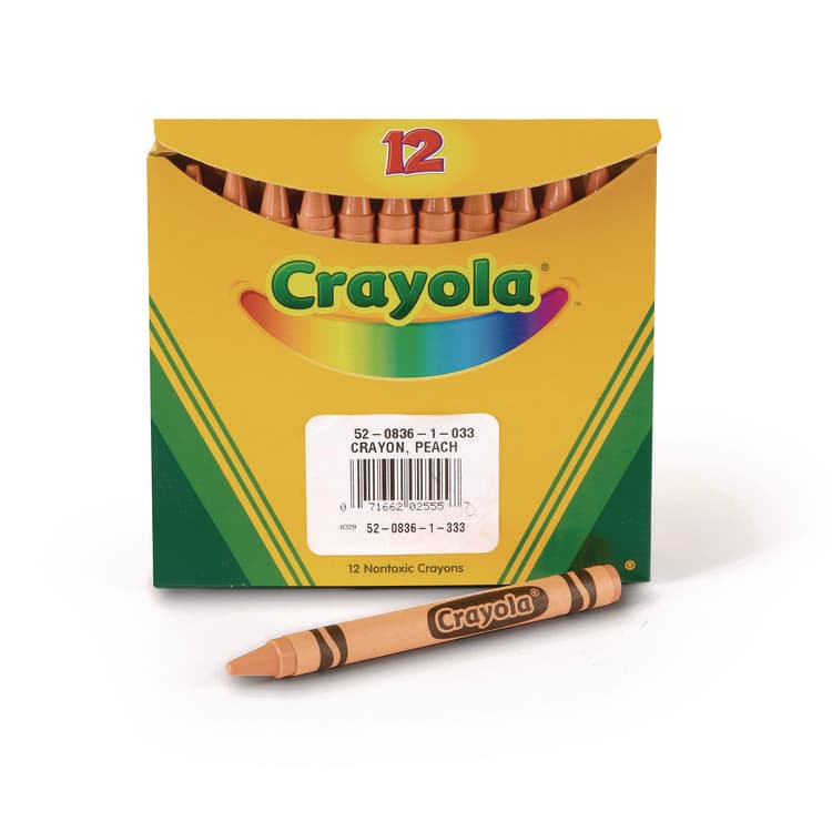 BINNEY & SMITH / CRAYOLA Bulk Crayons, Regular Size, 0.31" x 3.63", Peach, 12/Box (CYO520836033) thumbnail 3