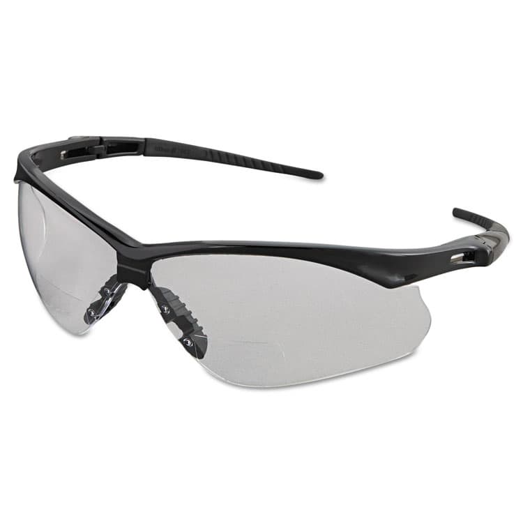 KIMBERLY-CLARK PROFESSIONAL Nemesis Readers Safety Glasses, 2.5+ Diopter, Black Half Frame, Clear Dual Lens (ANS28627)