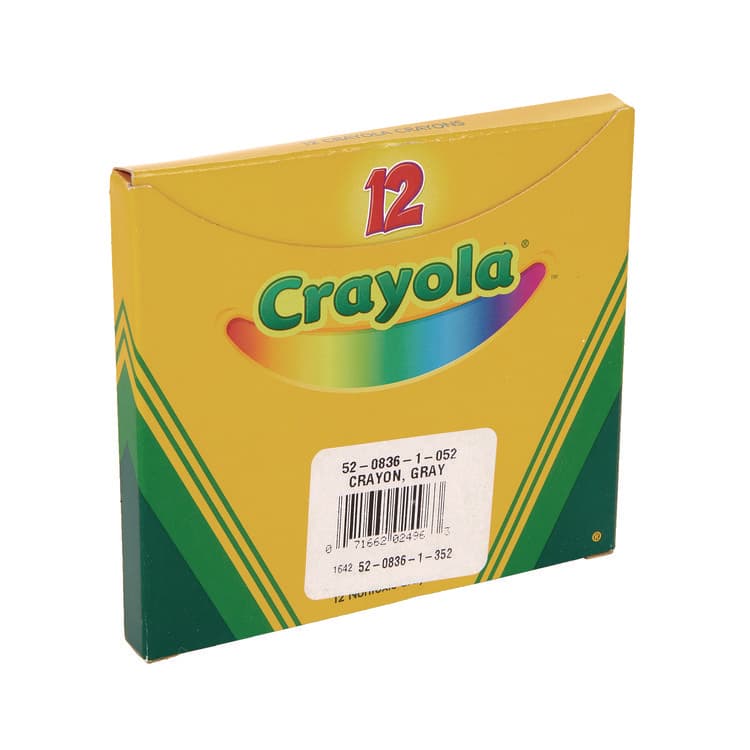 BINNEY & SMITH / CRAYOLA Bulk Crayons, Regular Size, 0.31" x 3.63", Gray, 12/Box (CYO520836052) thumbnail 4