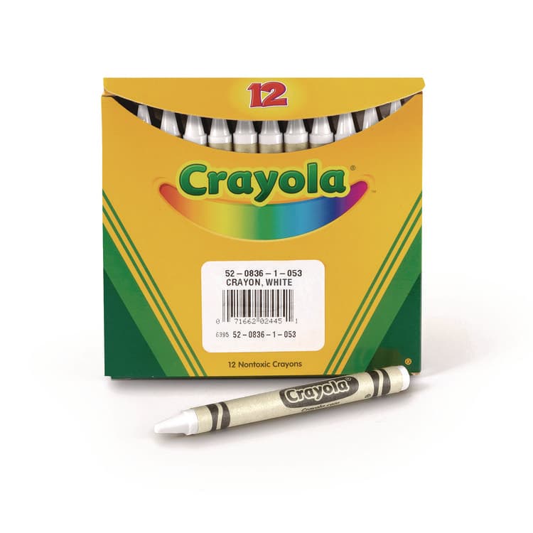 BINNEY & SMITH / CRAYOLA Bulk Crayons, Regular Size, 0.31" x 3.63", White, 12/Box (CYO520836053) thumbnail 3