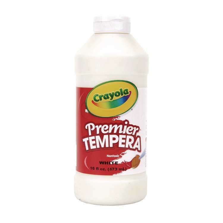 BINNEY & SMITH / CRAYOLA Premier Tempera Paint, White, 16 oz Bottle (CYO541216053)