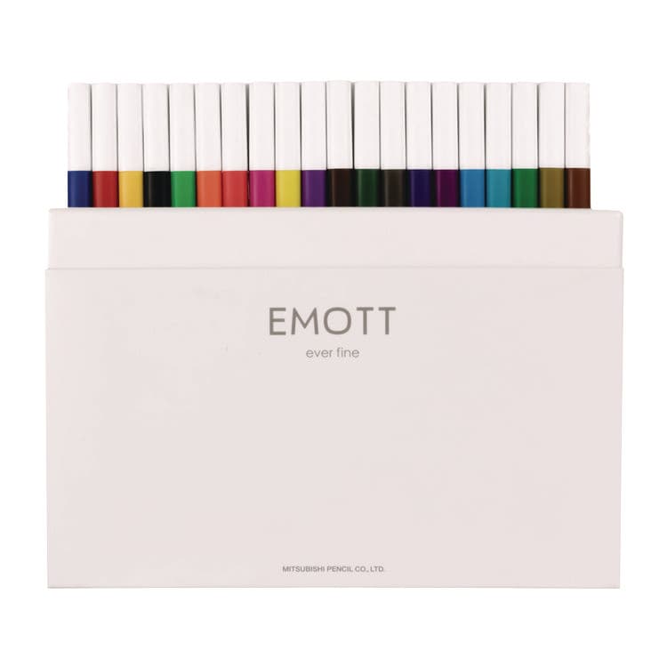 UNI EMOTT ever fine Porous Point Pen, Stick, Fine 0.4 mm, Assorted Ink Colors, White Barrel, 40/Pack (UBC24839) thumbnail 4