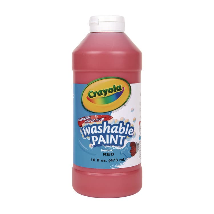 BINNEY & SMITH / CRAYOLA Washable Paint, Red, 16 oz Bottle (CYO542016038)