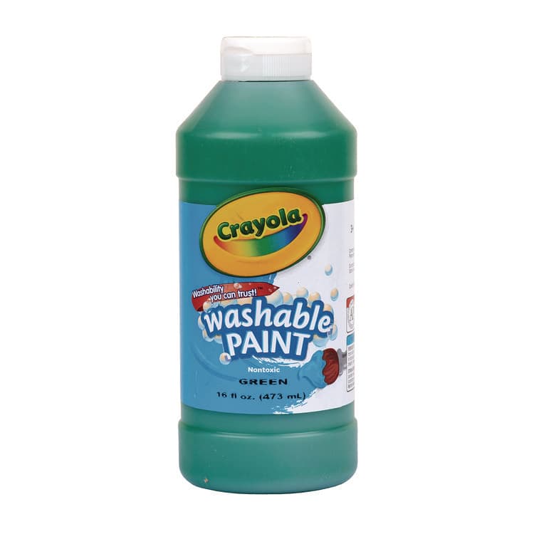 BINNEY & SMITH / CRAYOLA Washable Paint, Green, 16 oz Bottle (CYO542016044)