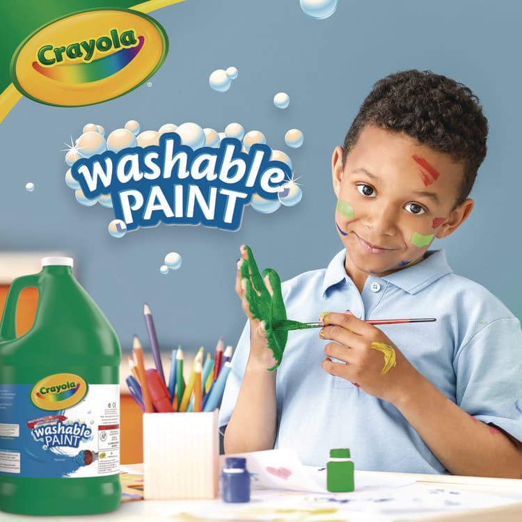 BINNEY & SMITH / CRAYOLA Washable Paint, Green, 1 gal Bottle (CYO542128044) thumbnail 3