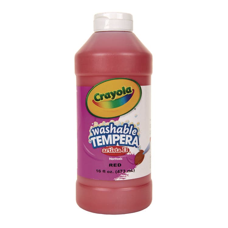 BINNEY & SMITH / CRAYOLA Artista II Washable Tempera Paint, Red, 16 oz Bottle (CYO543115038)