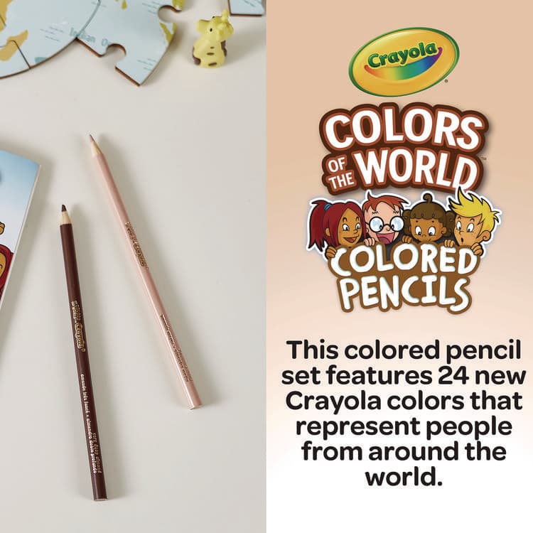 BINNEY & SMITH / CRAYOLA Colors of the World Colored Pencils, Assorted Lead and Barrel Colors, 24/Pack (CYO684607) thumbnail 4