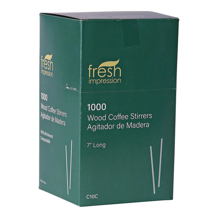 ECO-PRODUCTS,INC. Wooden Stir Sticks, 7", 1,000/Pack, 10 Packs/Carton (ECONTSTC10CCT) thumbnail 2