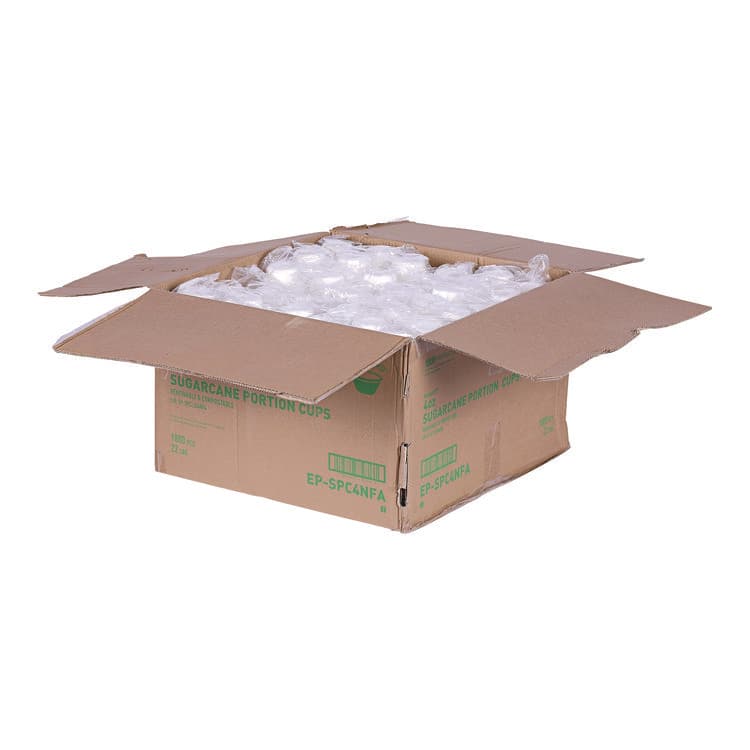 ECO-PRODUCTS,INC. Vanguard Renewable and Compostable Sugarcane Portion Cups, 4 oz, White, 1,000/Carton (ECOEPSPC4NFA) thumbnail 3