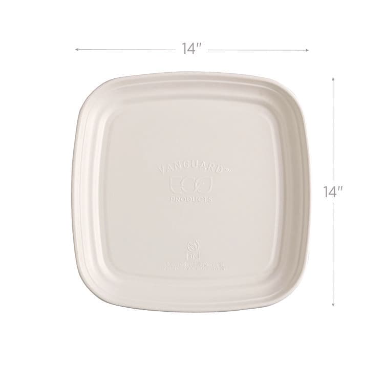 ECO-PRODUCTS,INC. Regalia Renewable Sugarcane Tray, 9.06 x 14.37, White, Sugarcane, 100/Carton (ECOEPSCTRS14NFA) thumbnail 4