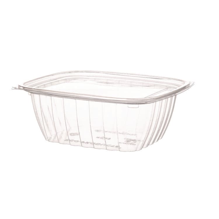 ECO-PRODUCTS,INC. Renewable and Compostable Rectangular Deli Containers, 32 oz, 7.5 x 6.5 x 3, Clear, Plastic, 50/Pack, 4 Packs/Carton (ECOEPRC32)